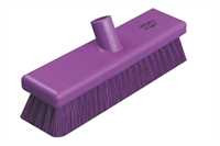 Restposten: ANTI-MICROBIAL Kehrbesen, flach, 300 x 75 mm, 57 x 0,3 mm weichgewellte Borsten, lila