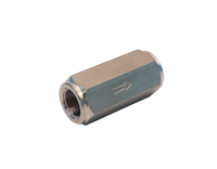 Rückschlagventil, Edelstahl, beidseitig 1/4" IG für NS Satellit (Druckluft), EPDM